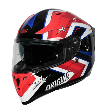 Echipamente - Casca moto integrala cu ochelari, Origine Strada Speddy, culoare negru/rosu lucios, marime XL