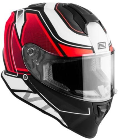 Casti - Casca moto integrala Origine Dinamo Galaxi,marime M,Culoare Fluo Rosu-Negru mat