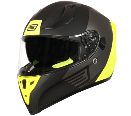 Casti - Casca moto integrala, Origine Layer, culoare galben fluo/negru mat, marime XL 61 cm