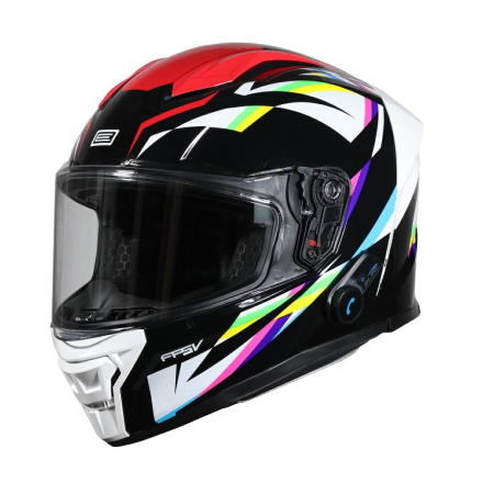 Casti - Casca moto integrala, Origine Pista cu bluetooth, culoare rosu/negru, marime L