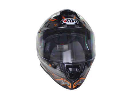 Casca moto integrala  VCAN H128 negru/WAR MACHINE,lucios,marime L [1]