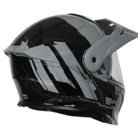 Casca moto Origine Adventure Cyborg Rabatabila cu ochelari, culoare gri/negru lucios, marime S [2]