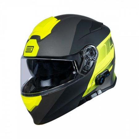 Echipamente - Casca moto Origine Delta BT Row rabatabila cu ochelari, culoare galben/titanium, marime L