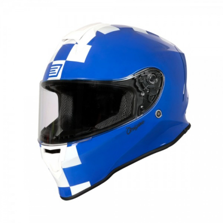 Echipament Strada - Casca moto Origine Dinamo Contest, culoare alb/albastru lucios, marime L