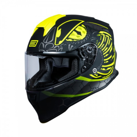 Echipament Strada - Casca moto Origine Dinamo Fighter, culoare fluo galben/negru mat, marime L