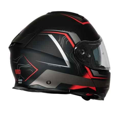 Casca moto Origine Logic Path rabatabila cu ochelari, culoare negru/rosu, marime XL [1]