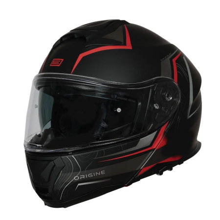 Casti - Casca moto Origine Logic Path rabatabila cu ochelari, culoare negru/rosu, marime L