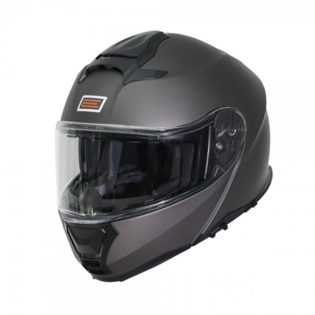 Echipament Strada - Casca moto Origine Logic Solid rabatabila cu ochelari, culoare titanium mat, marime M, ECE 2206