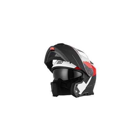 Casca moto rabatabila, cu ochelari, Origine Basic Virgin, culoare rosu/negru mat, marime L 59-60 cm [2]