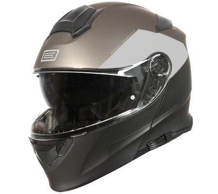 Casti - Casca moto rabatabila, cu ochelari, Origine Basic Virgin, culoare titaniu/negru, marime XL 61 cm