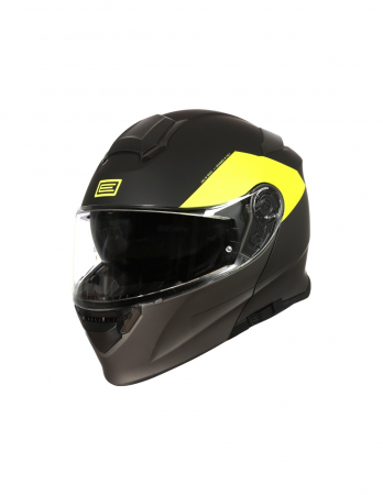 Echipamente - Casca moto rabatabila cu ochelari Origine Delta Basic Virgin, culoare negru/galben fluo, marime L
