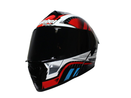Casti - Casca moto rabatabila cu ochelari Safebet HF-130 Z62-R, Culoare Negru/Rosu, Marime XXL