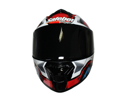 Casca moto rabatabila cu ochelari Safebet HF-130 Z62-R, Culoare Negru/Rosu, Marime XXL [1]