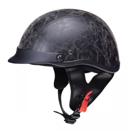 Casti - Casca moto/scuter Braincap Vintage TN8989, imitatie piele, marime L, culoare negru