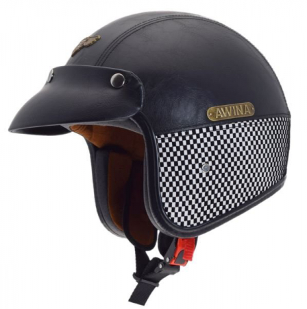 Casti - Casca moto semi-integrala Awina TN-8658, marime S, culoare negru