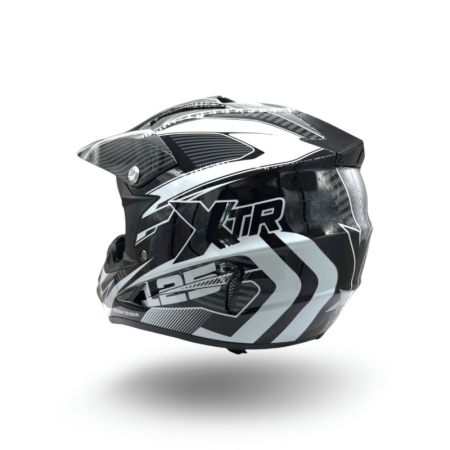 Casca motocross/atv copii XTR 125, culoare negru/alb, marime YL, 55-56cm [3]