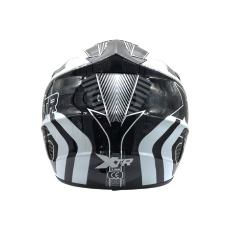Casca motocross/atv copii XTR 125, culoare negru/alb, marime YL, 55-56cm [2]