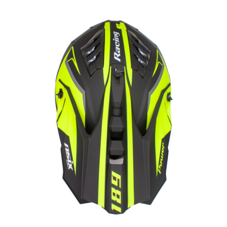 Casca motocross/atv Asix 189, culoare negru/verde, marime L [7]