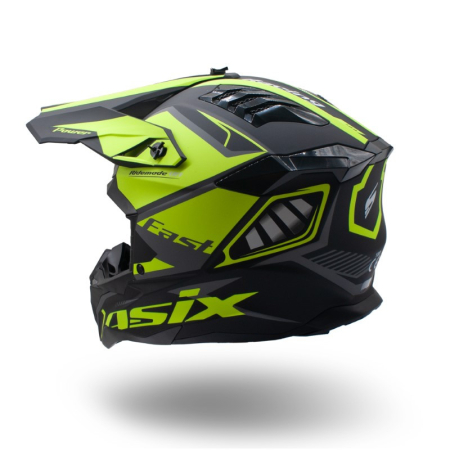 Casca motocross/atv Asix 189, culoare negru/verde, marime L [6]