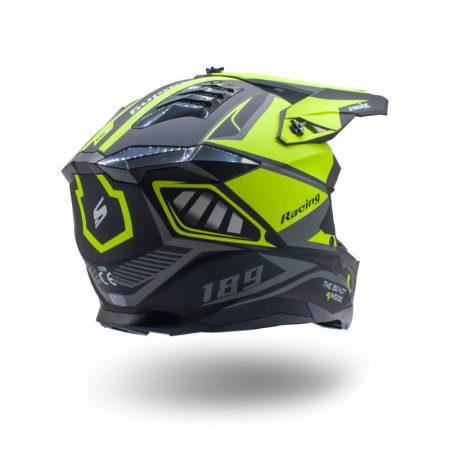 Casca motocross/atv Asix 189, culoare negru/verde, marime S [4]
