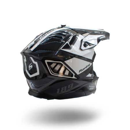 Casca motocross/atv Asix 189, culoare negru/alb, marime L [4]