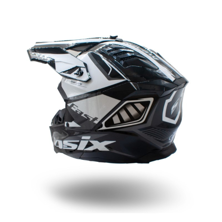 Casca motocross/atv Asix 189, culoare negru/alb, marime M [2]