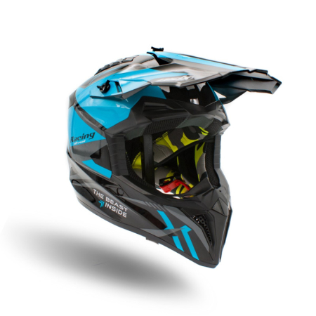 Casca motocross/atv copii Asix 127, culoare negru/albastru, marime YS, 51-52cm [5]