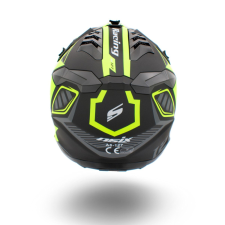 Casca motocross/atv copii Asix 127, culoare negru/lime, marime YM, 53-54cm [3]