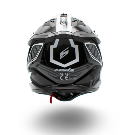 Casca motocross/atv copii Asix 127, culoare negru/alb, marime YL, 55-56cm [3]