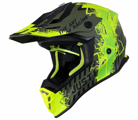Echipament Cross  & ATV - Casca motocross/atv Just 1 J38 Mask, culoare verde/negru, marime XL