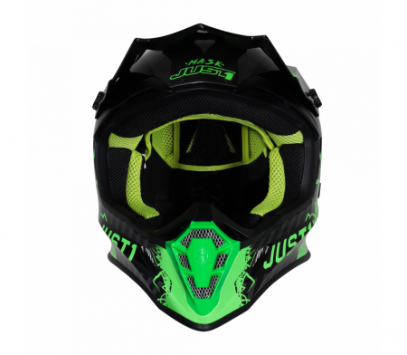 Casca motocross/atv JUST1 J38, culoare verde/galben fluo, marime XL [2]