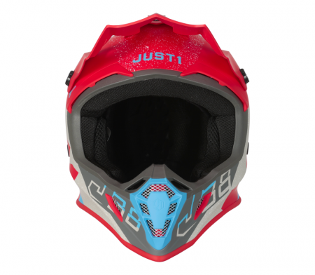 Casca motocross/atv JUST1 J38 Korner, culoare albastru/rosu, marime XL [2]