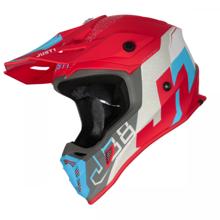 Casti - Casca motocross/atv JUST1 J38 Korner, culoare albastru/rosu, marime XL
