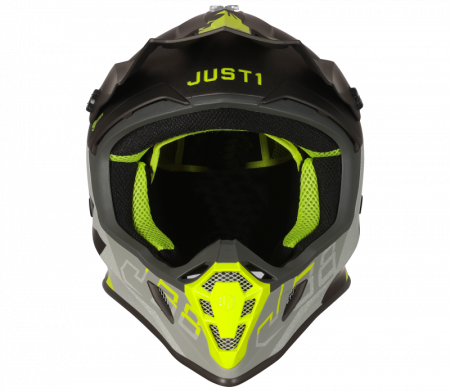 Casca motocross/atv Just1 J38 Korner, culoare galben fluo/titanium, marime XL [2]
