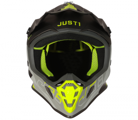 Casca motocross/atv JUST1 J38 Korner, culoare negru/galben fluo, marime L [2]