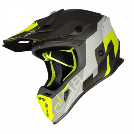 Casti - Casca motocross/atv JUST1 J38 Korner, culoare negru/galben fluo, marime L