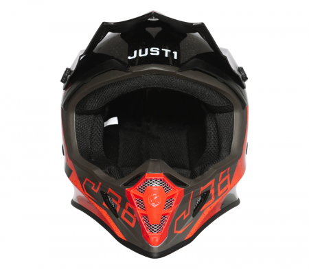 Casca motocross/atv JUST1 J38 Korner, culoare negru/portocaliu fluo, marime XL [2]