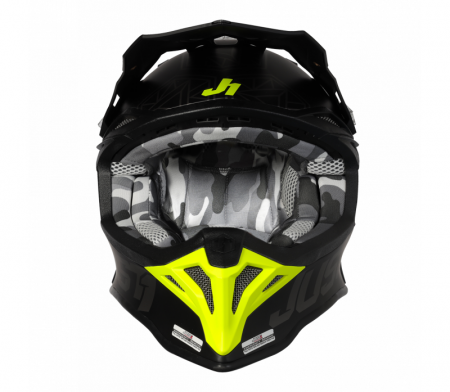 Casca motocross/atv JUST1 J39 Kinetic Camo, culoare negru/galben, marime L [2]