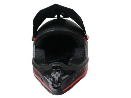 Casca motocross/atv, SAFEBET HF-115 Reno-R, culoare negru mat/rosu, marime L [1]