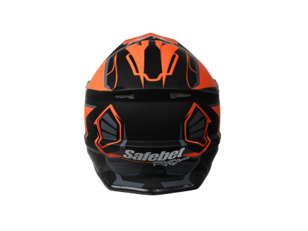 Casca motocross/atv, SAFEBET HF-115 Fly-O, culoare negru mat/portocaliu, marime M [2]