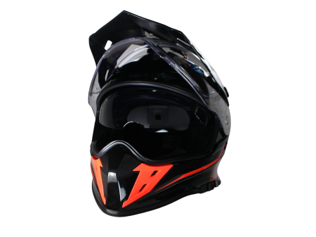 Casca Motocross  cu viziera si ochelari VCAN H331, Culoare Negru/Rosu Intens, Marime XXL [2]