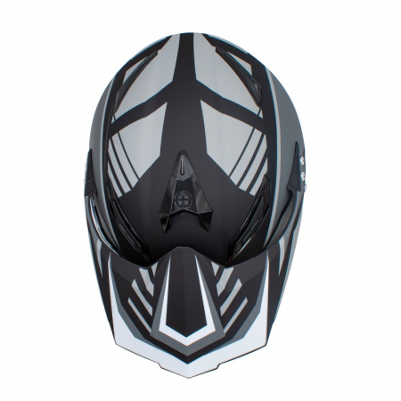 Casca motocross/enduro adulti XTR 128, culoare negru/gri, marime M [9]