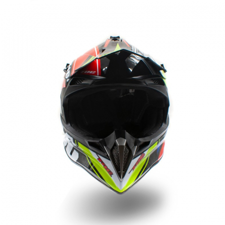 Casca motocross/enduro adulti XTR 188, culoare negru/verde, marime M [1]