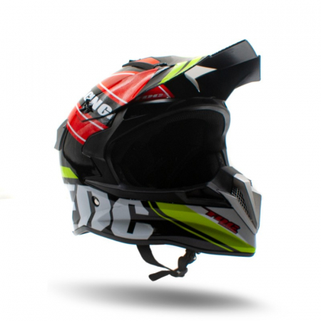 Casca motocross/enduro adulti XTR 188, culoare negru/verde, marime M [2]