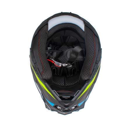 Casca motocross/enduro adulti XTR 128, culoare galben/albastru, marime XL [10]