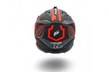 Casca motocross/enduro copii Asix 127, culoare negru/portocaliu, marime YS [3]