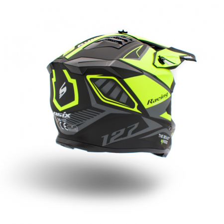 Casca copii motocross/atv Asix 127, culoare negru/verde, marime YL(55-56cm) [5]
