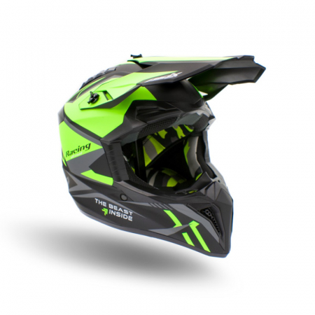 Casca copii motocross/atv Asix 127, culoare negru/verde, marime YL(55-56cm) [1]