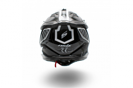 Casca motocross/enduro copii Asix 127, culoare negru/alb, marime YM [3]