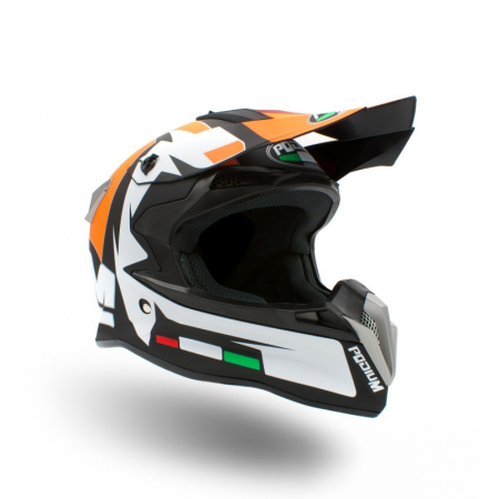 Casti - Casca motocross/enduro adulti XTR 188, culoare negru/portocaliu, marime XL